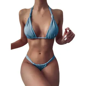 New Hot Sale Thong Bikini Women's Swimwear Women's Swimwear Two Piece Bikini Set Micro Swimwear Wholesale Bathing Suits