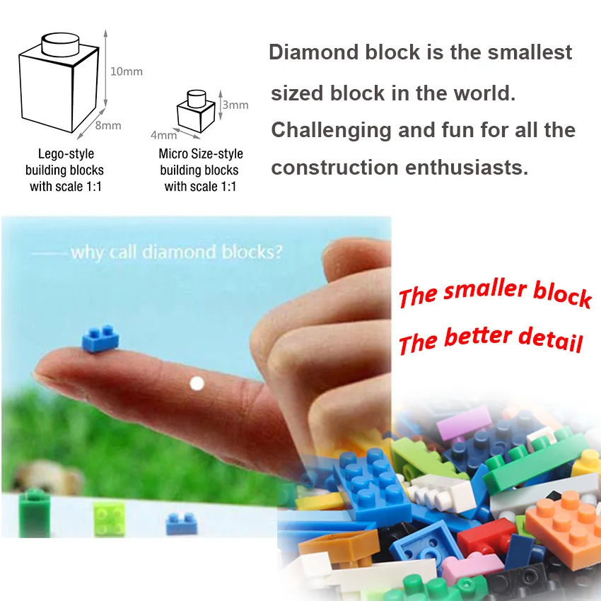 Current Connecting Plastic Diamond Block Intelligence Kids 3d Building Blocks Toys