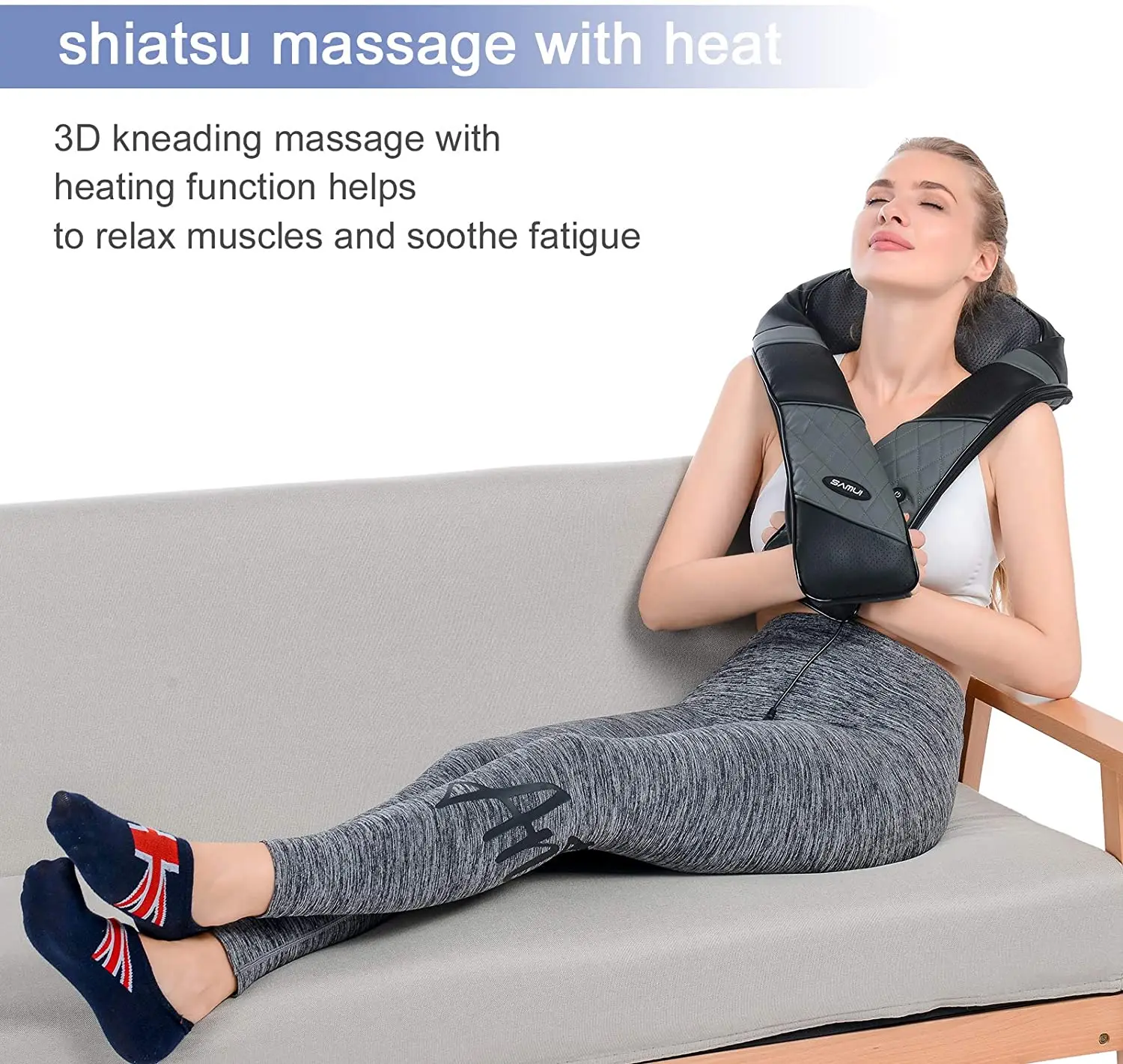 Neck and Shoulder Massager With Heat Smart Portable Pulse Back Professional with 5 Modes Electric 2025