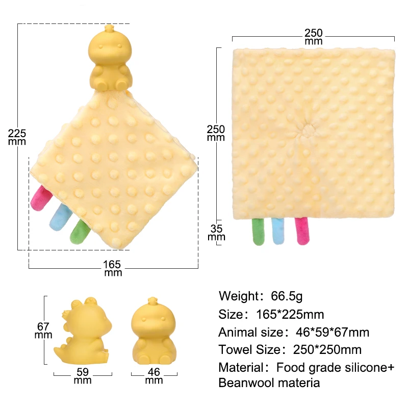 Baby Comforter Sleeping Blanket Teether Toy Super Soft Cotton Baby Lovey Security Blanket for Babies