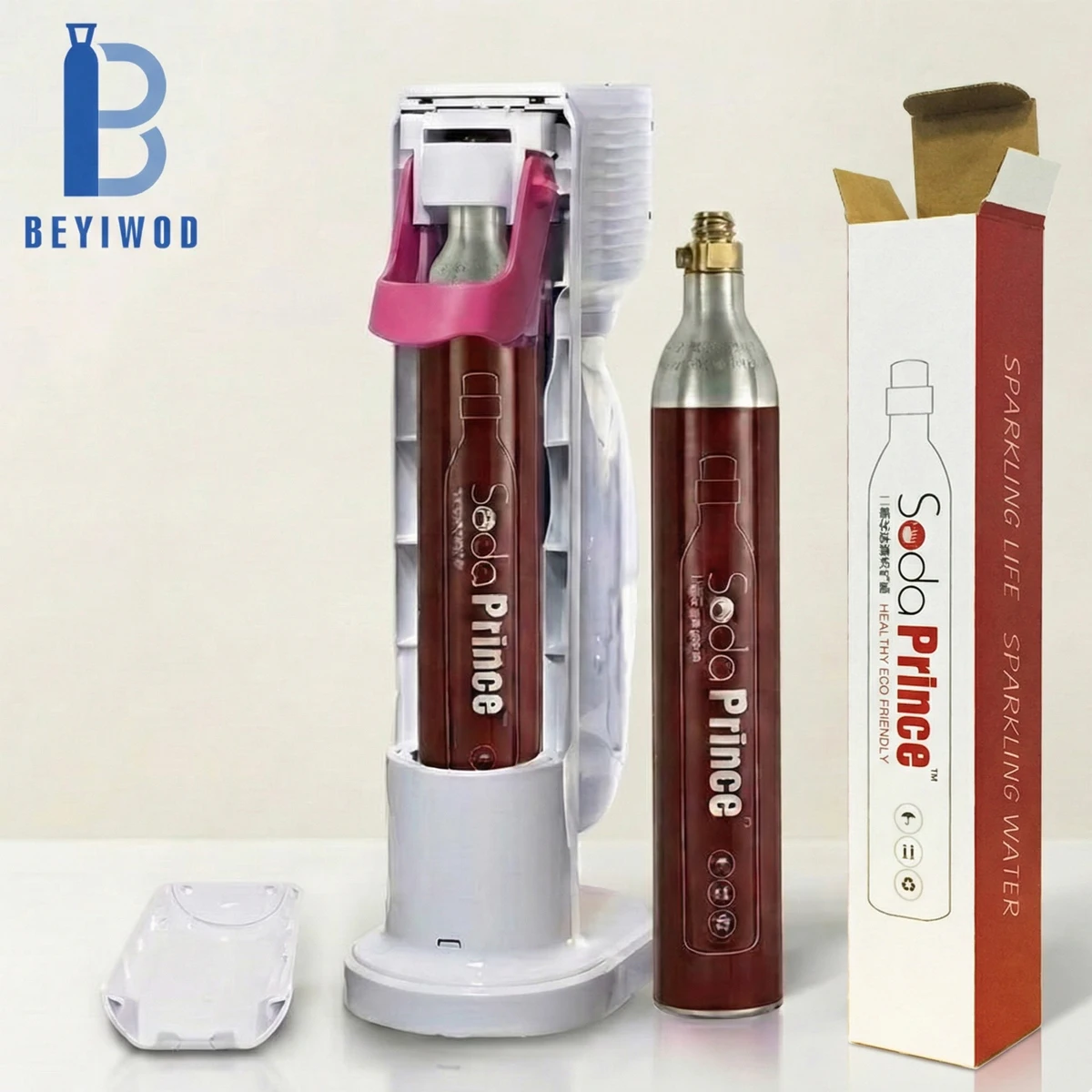 CO2 Soda Bottle CE DOT TPED ISO Certified High Pressure AA6061 Aluminum 0.6L Customizable Color Sparkling Water Refill Cylinder