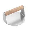 Prensa para carne con mango de madera gris [14cm]