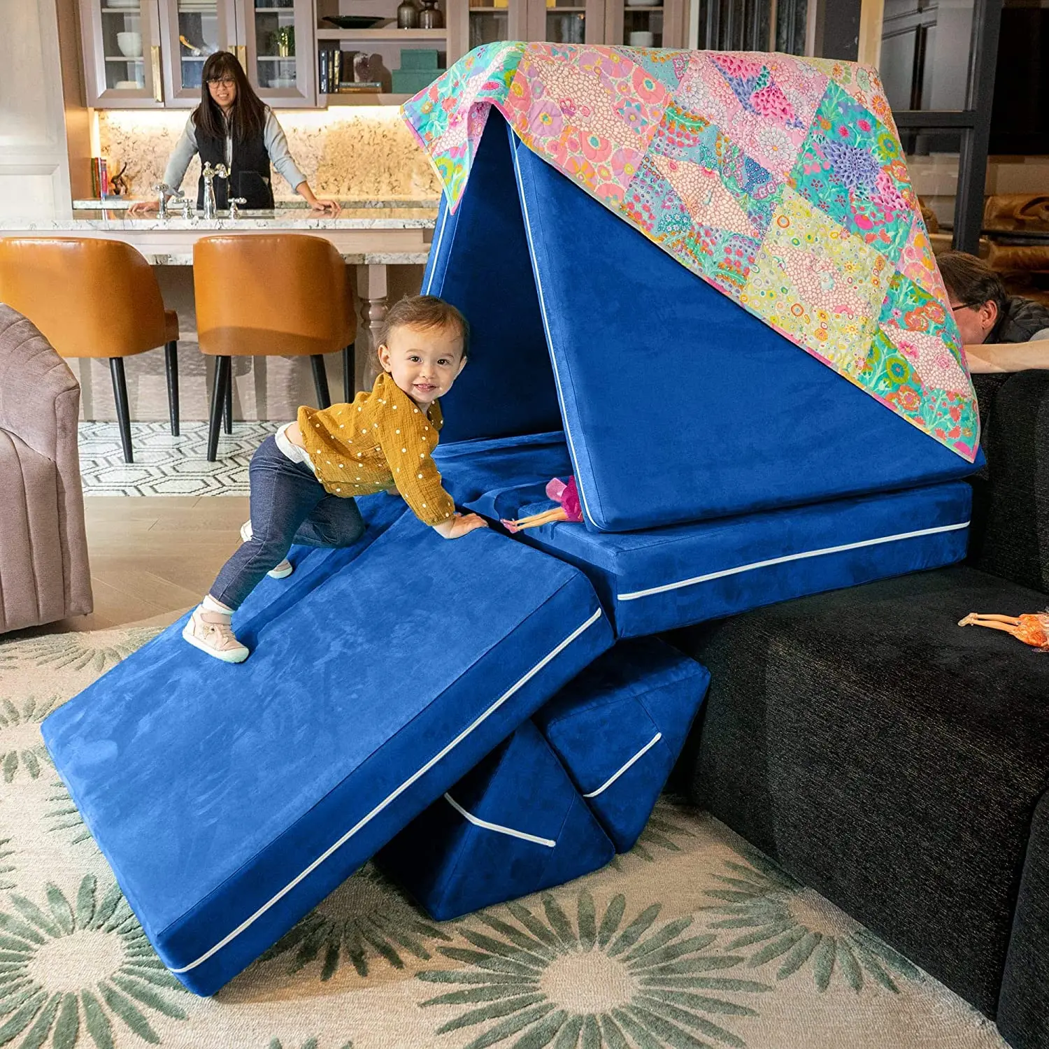 Новый моющийся складной модульный детский игровой коврик, диван для гостиной из пены, детский игровой диван