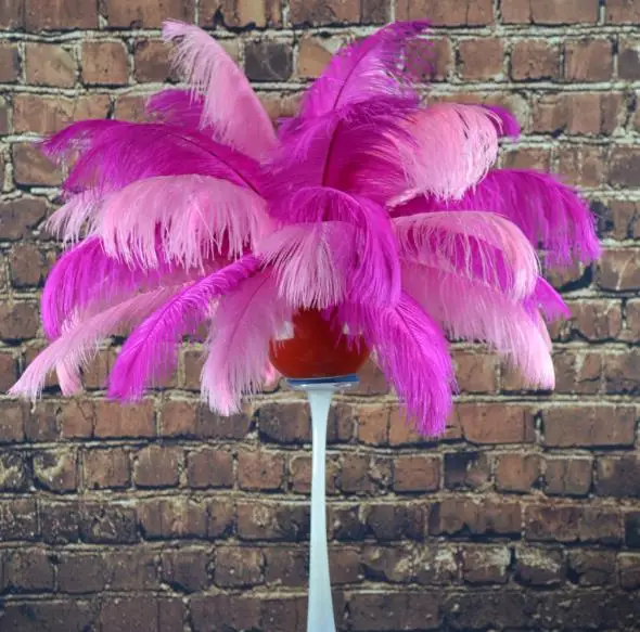 colored ostrich feather wall events photo