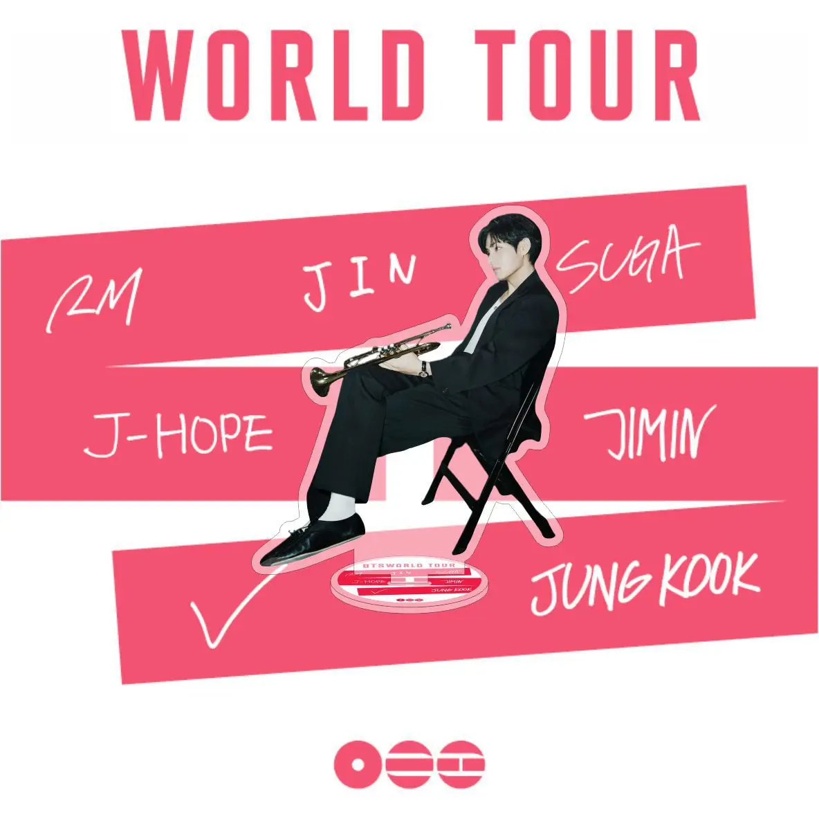 10CM KPOP JUNGKOOK JIN JIMIN WORLD TOUR Acrylic Stand Figure J