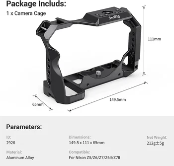 Smallrig Aluminum Alloy Cage for Nikon Z5 / Z6 / Z7 / Z6II / Z7II -2926 product image
