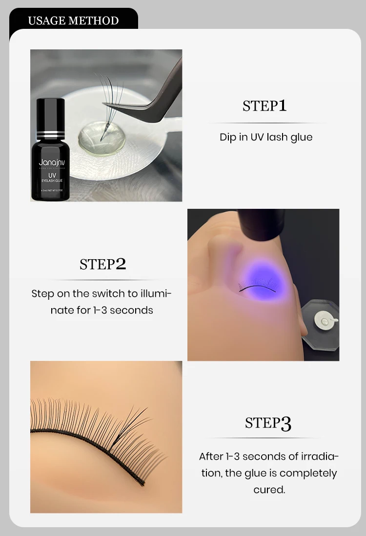 Janajnv Custom Private Label Lash Extension Gel Polish Led Lash Uv Glue