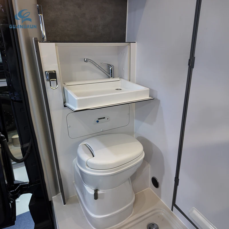 Faltbares Acryl-waschbecken Mit Wasserhahn Und Spiegel,Kompaktes Camper-badezimmerbecken Für Wohnmobile Und Reiseanhänger