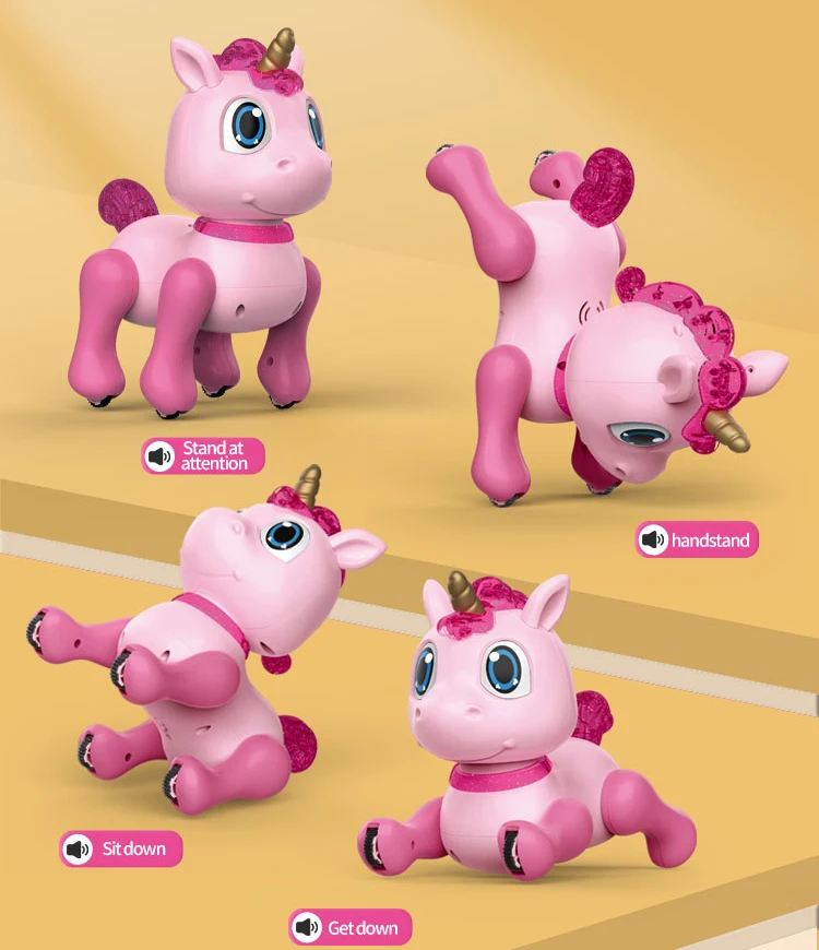 New Arrivals Pink Horse Smart Rc Robot Toys Kids Interactive