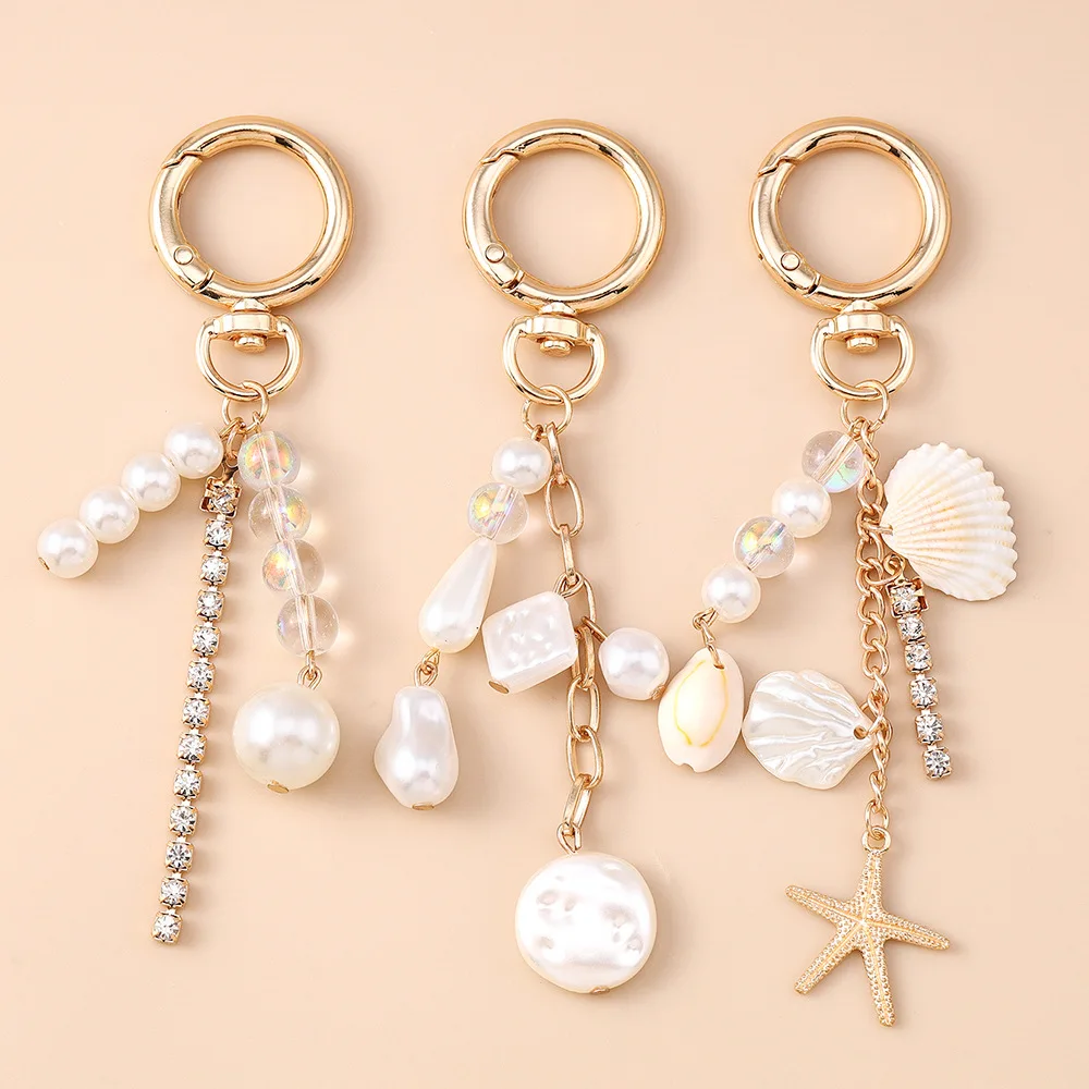 Creative Summer Beach Vacation Baroque Key Ring Keychain Mermaid