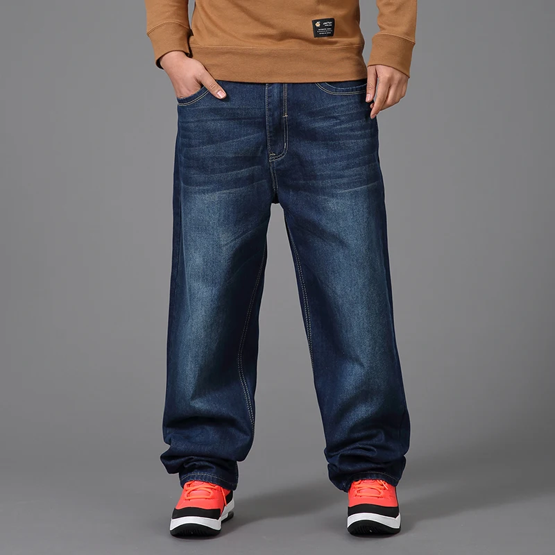 Trendy Casual Denim Trousers Hiphop Baggy Jeans for Men