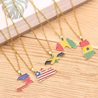 Alloy Necklace Jewelry Alloyalloy Custom African Countries Map Alloy Pendant Necklace World African Map Necklace Jewelry