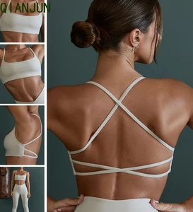 Yoga Tank Top Women's with Supportive Pads Quick Drying Breathable Gym High Intensity Exercise Yoga Activewear Yoga Bra