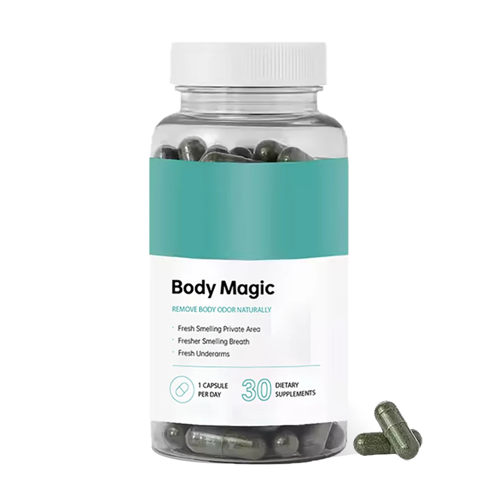 OEM Private Label Body Magic Chlorophyll Capsules Adult-Friendly Parsley Leaf Supplements for Health and Wellness One Bottle
