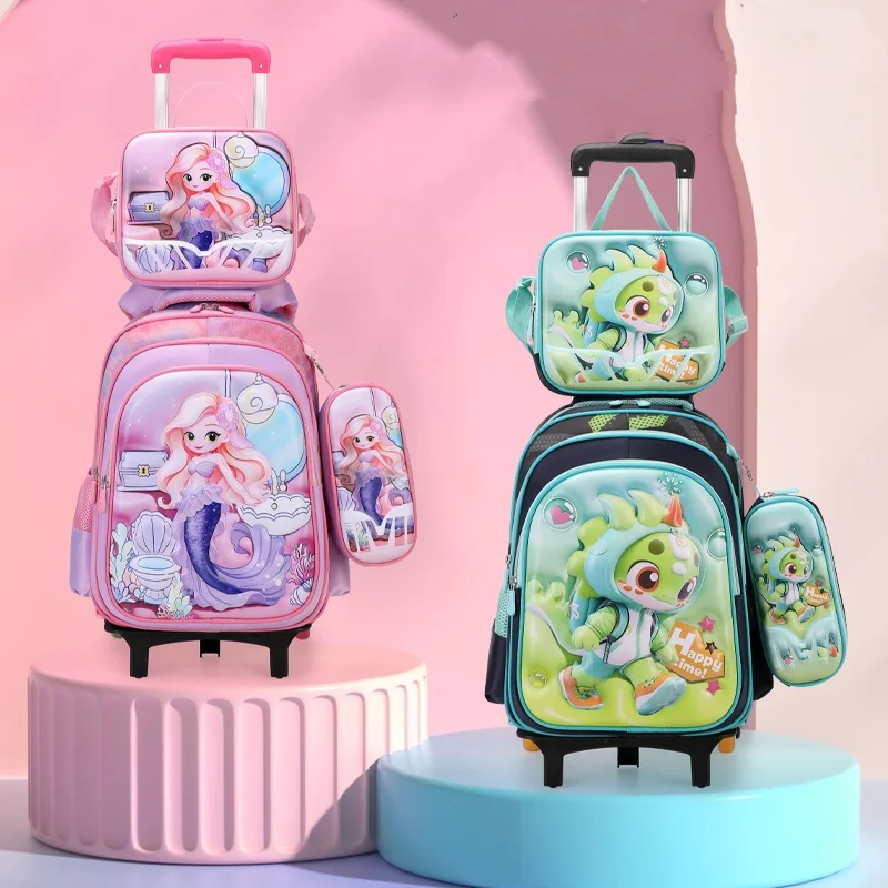 DongAo 3D EVA OEM 3pc School Bag Set Backpack Source Factory Cartoon  Trolley School Bag with Lunch Bag for Kids 2025 Mar Vel| Alibaba.com