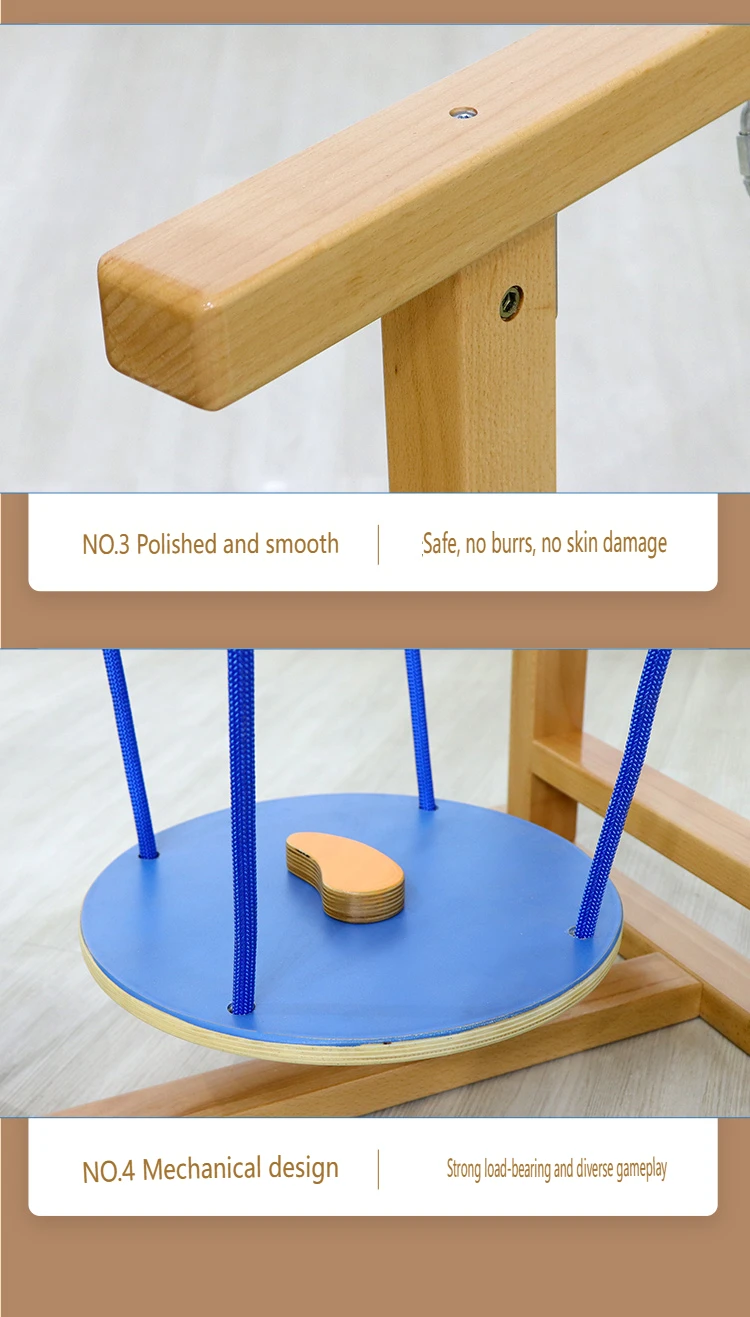 Moetry Kids Therapy Center Sensory Room Equipment Outdoor Indoor Wooden Balance Bridge For