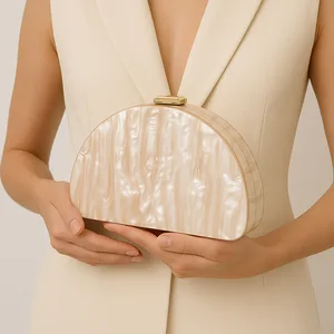 Acrylic PU Leather Purse Women Party Luxury Ladies Clutch Bag Evening Bags Chain Fashion Ladies Crossbody Shoulder Bag