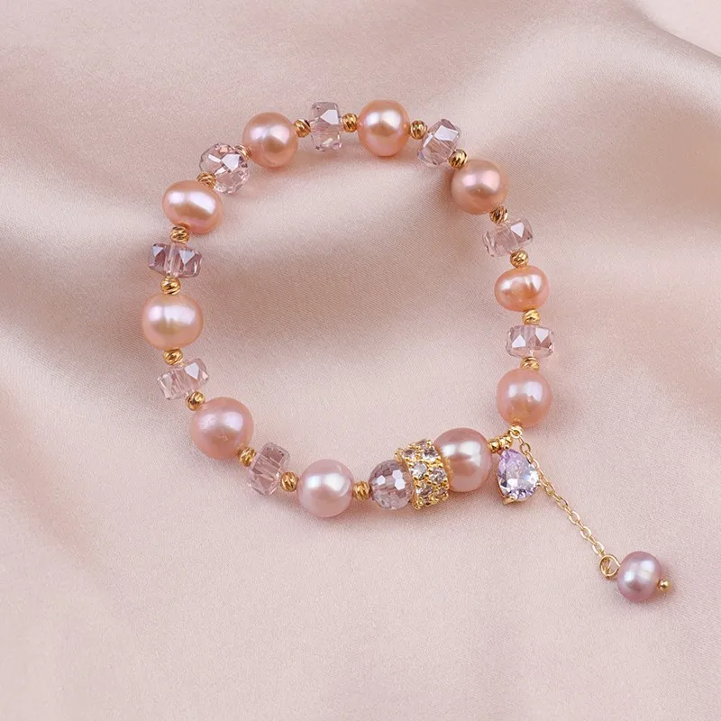 Natural Baroque Freshwater Pearl Bracelet For Women Light Luxury High ...