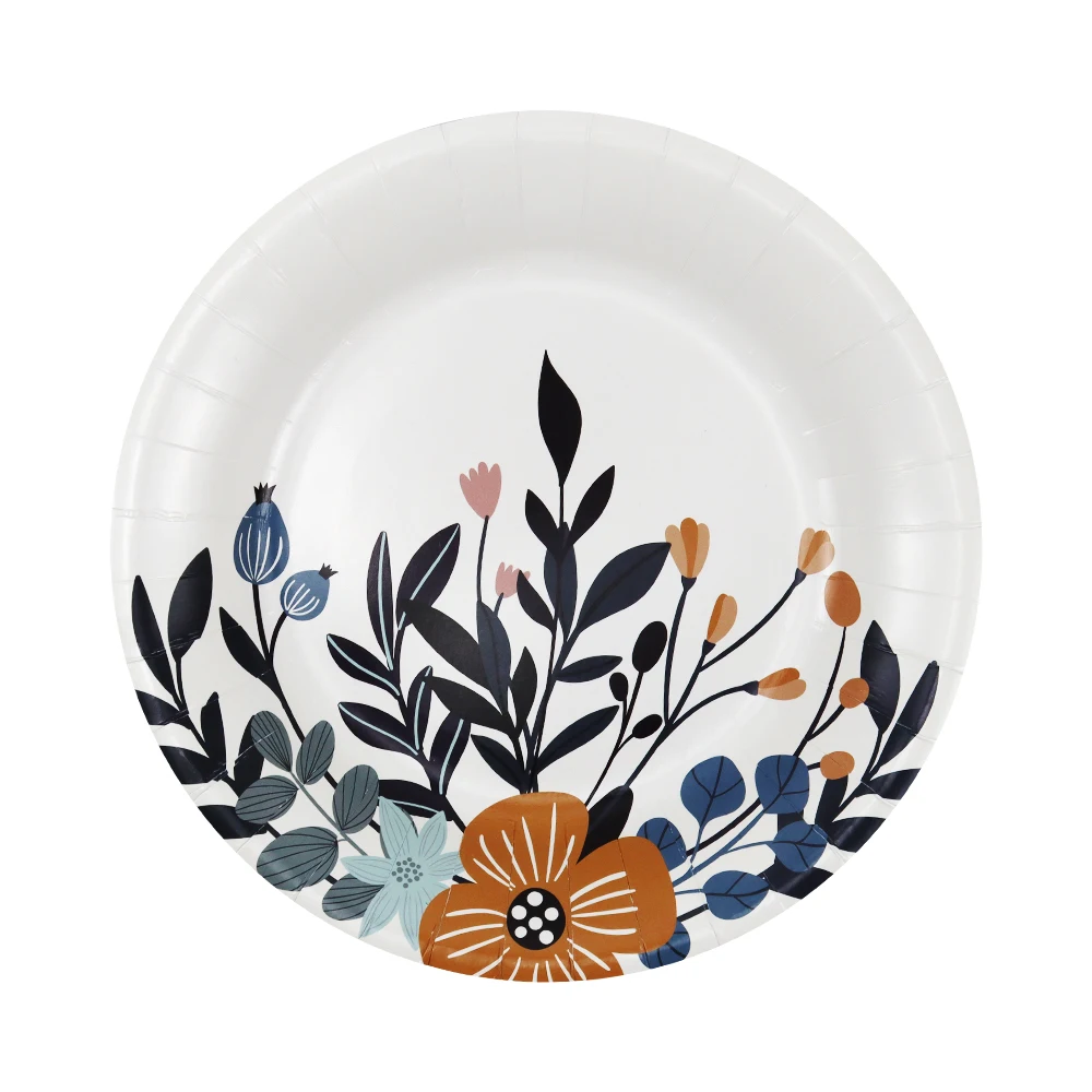 Custom Printing Paper Plate Manufacturers Paper Plates Floral For Party