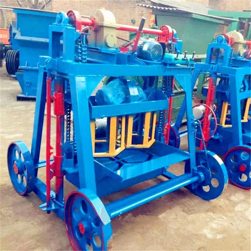 Concrete Brick Making Machine with Wheel Mobile Block Produce Line Interlocking Hollow Brick Making Machine