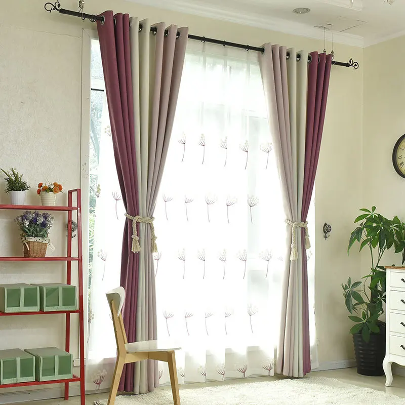 Luxury Living Room Embroidery Linen Turkish Curtain Fabric