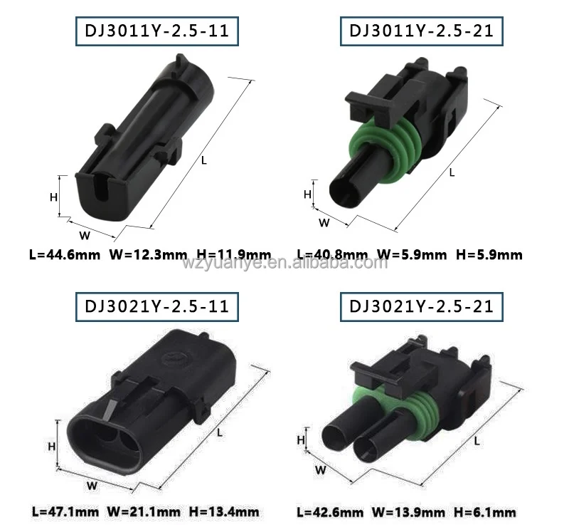 Delphi Male Female Auto Connector 1p Amp Waterproof 2.5 Series ...