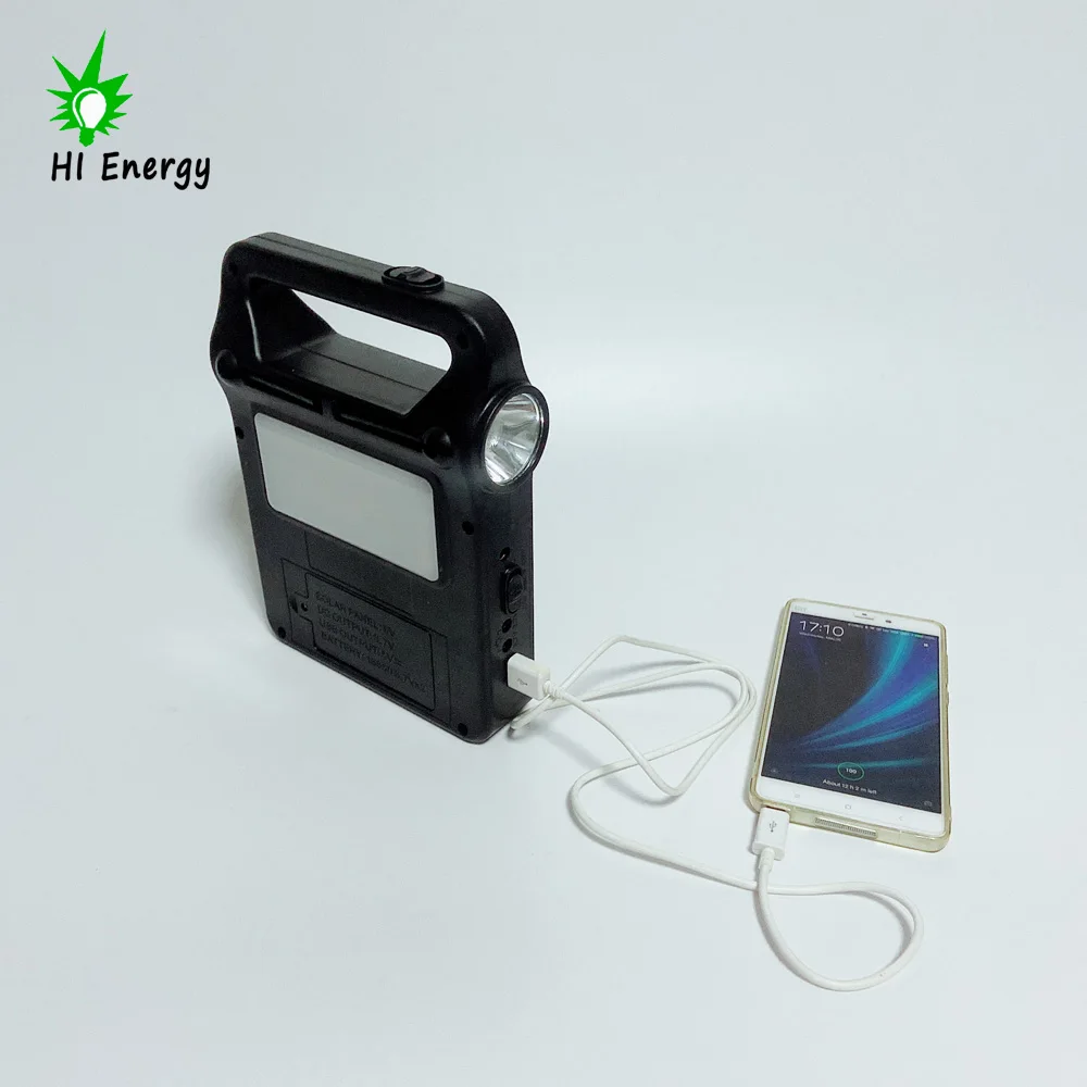 HiEnergy LED Lantern Light Multi-Purpose Solar Panel Camping Lamp with USB Charger and Battery Power Camping Kit