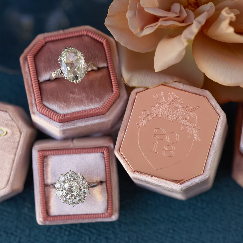 Luxury Velvet Ring Boxes Customizable Engagement Packaging