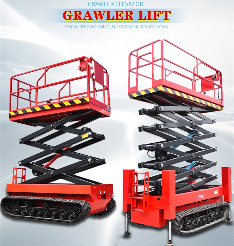 Scissor Platform Table Tracked Lifting Track Hydraulic Electric Work