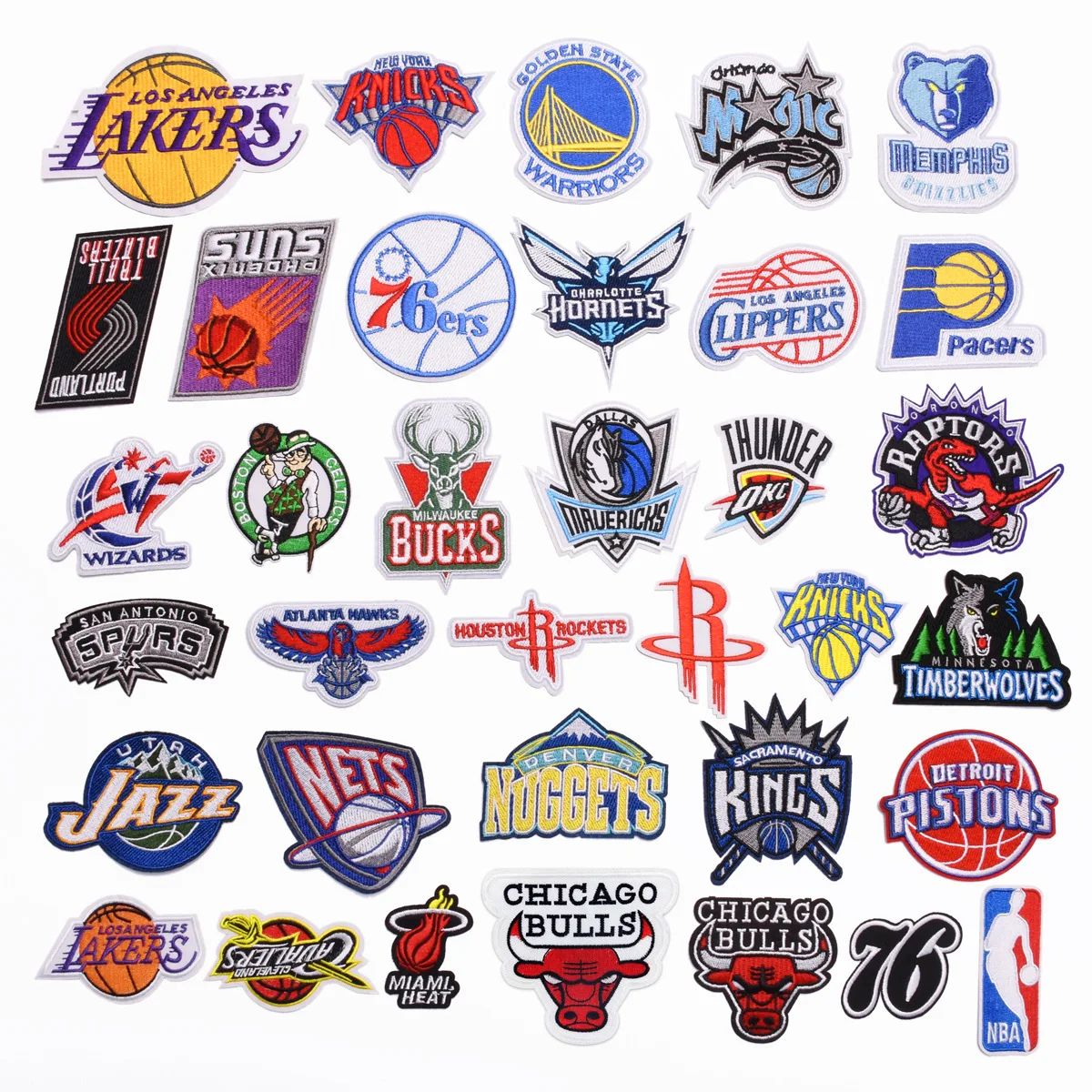 In Stock Customized Sports Iron On Patches Basketball Logo Embroidery ...