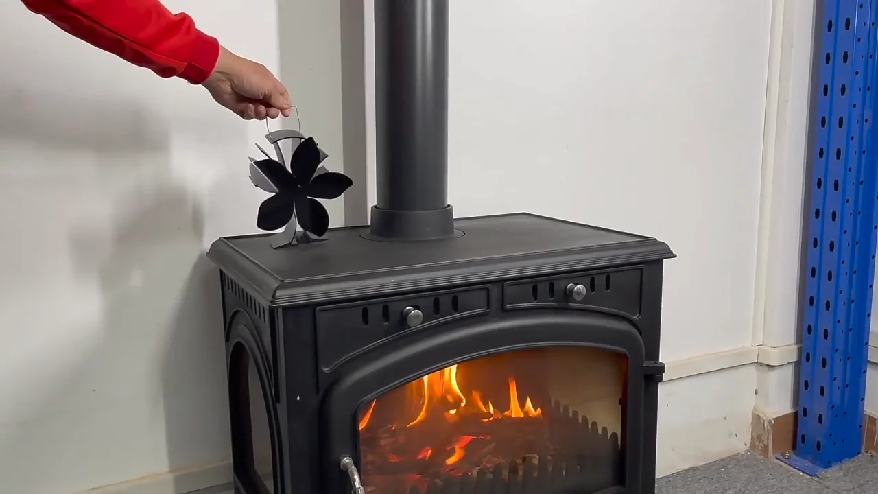 5 Blade Wood Burning Stove Heat Powered Fan Wood Stove Accessories