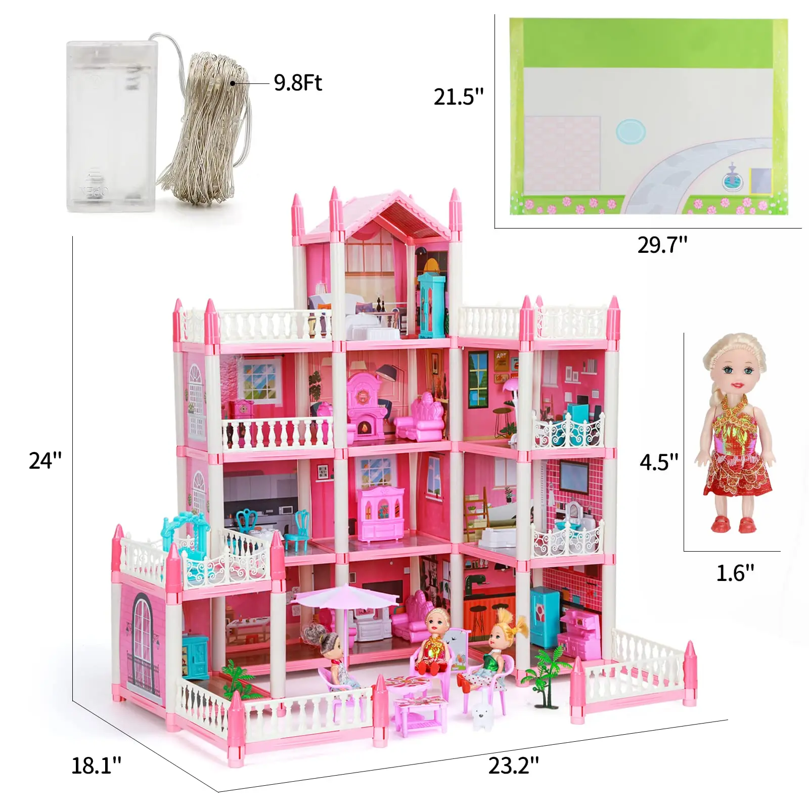 Wanhua Free Sample Gaby Doll House Complete Set Big Doll House For