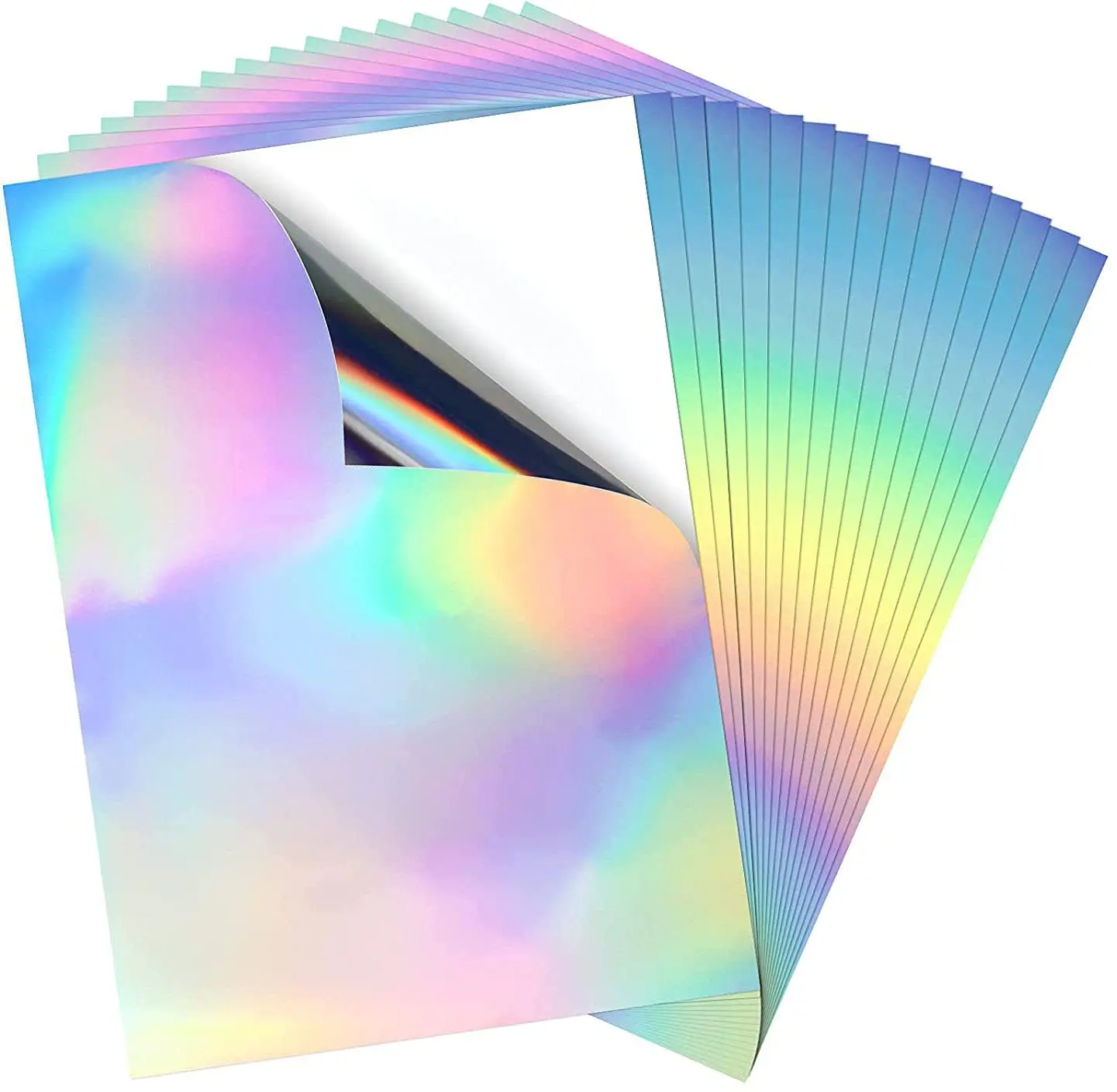 Papier autocollant personnalisé A4 auto-adhésif holographique imperméable  Rainbow pour Imprimante jet d'encre - Chine Papier photo autocollant vinyle  arc-en-ciel à jet d'encre, papier autocollant holographique imprimable