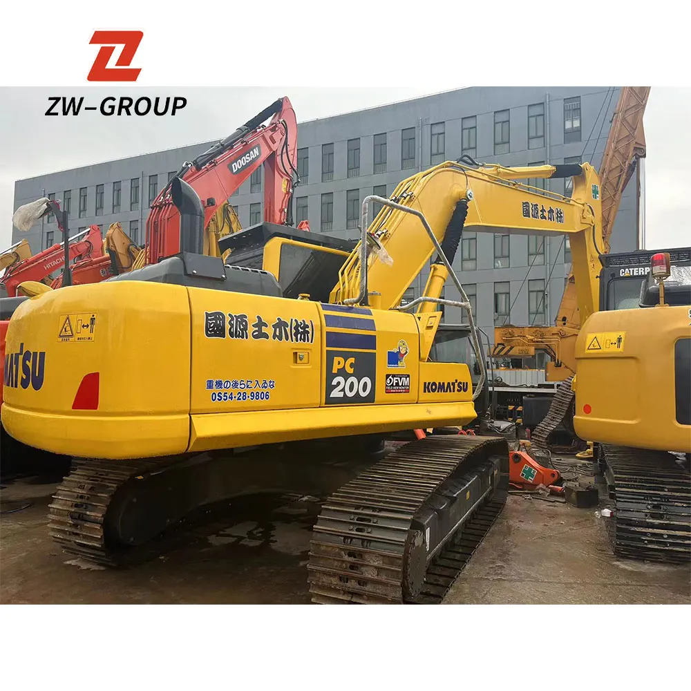 日本製20トンコマツPC200-7油圧クローラ式掘削機、コマツ掘削機PC400-8
