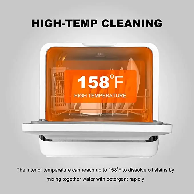 new design desktop free installation portable dishwasher