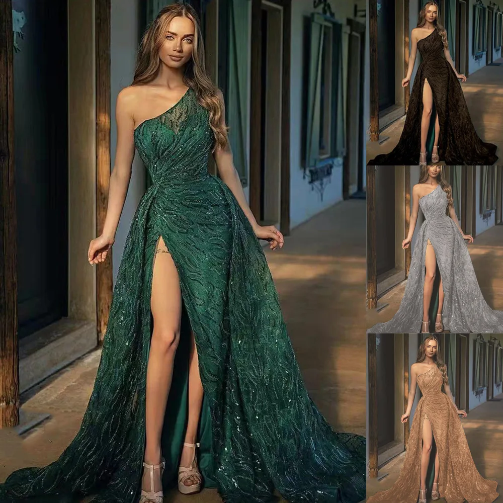 Sequin Evening Dresses For Women Formal Sexy Long Prom Party Gowns