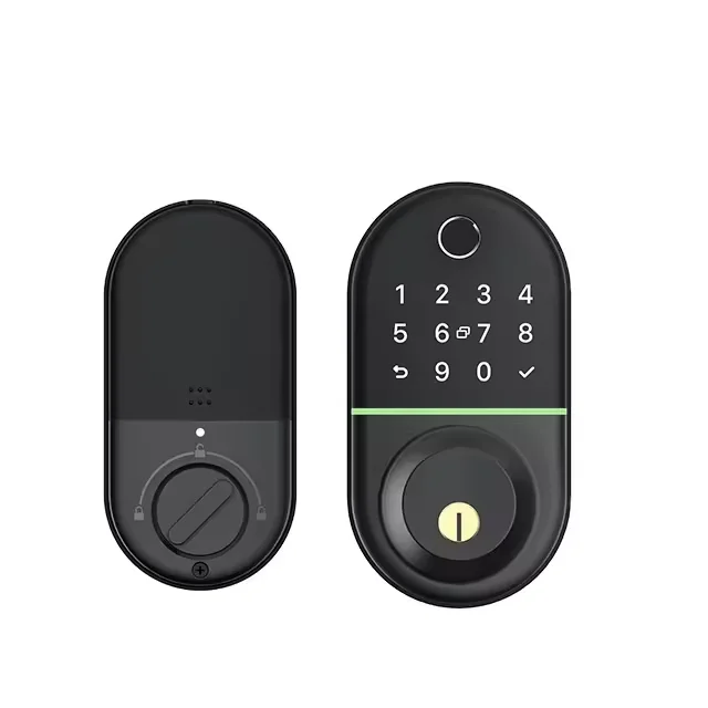 Liliwise Tuya Cerradura Inteligente TT Lock Wifi Controlled Fingerprint Deadbolt Smart Keyless Door Lock With American Standard