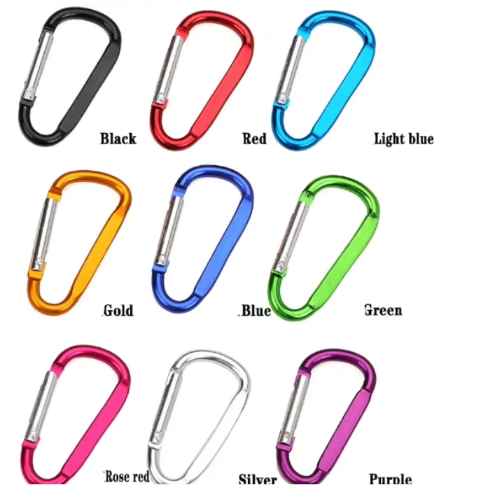 5# Small Mini D Shape Carabiner Aluminum Carabiner Clip Keychain For