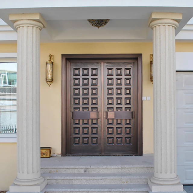 custom design smart indoor main gate bronze double door design copper interior doors for houses interior exterior