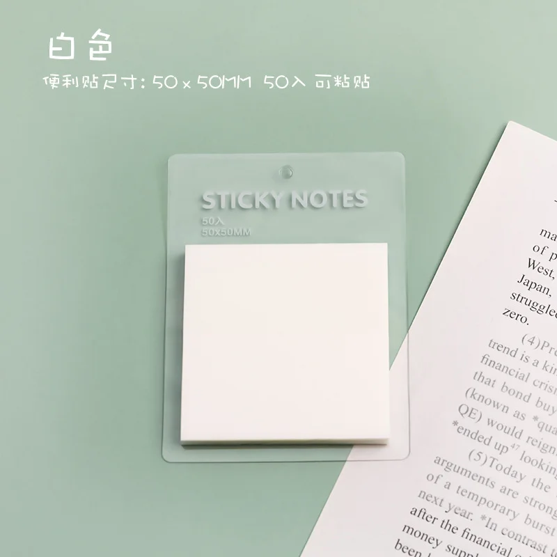 Waterproof Cheap Coloring Custom Sticky Notes Student Adhesive Memo Pad Printing PET Transparent Sticky Notes