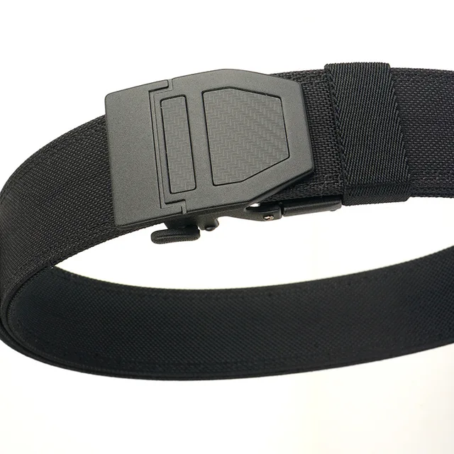 Heavy Duty Durable Metal Buckle  Hunting Nylon 1.5'' EDC Shooting  Gun Belt Men Black Nylon EDC Ratchet Belt