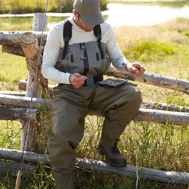 Chest Wader Pants Fishing 3 Layer Breathable Waterproof Polyester And Phone Case 