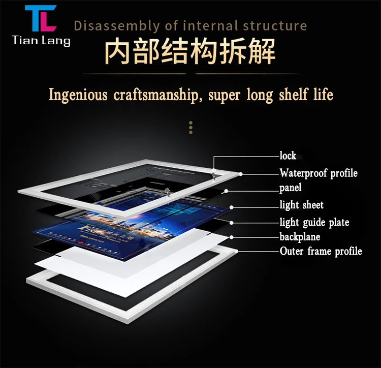 product outdoor led illuminated advertising light boxes lockable poster case  textile cloth-2