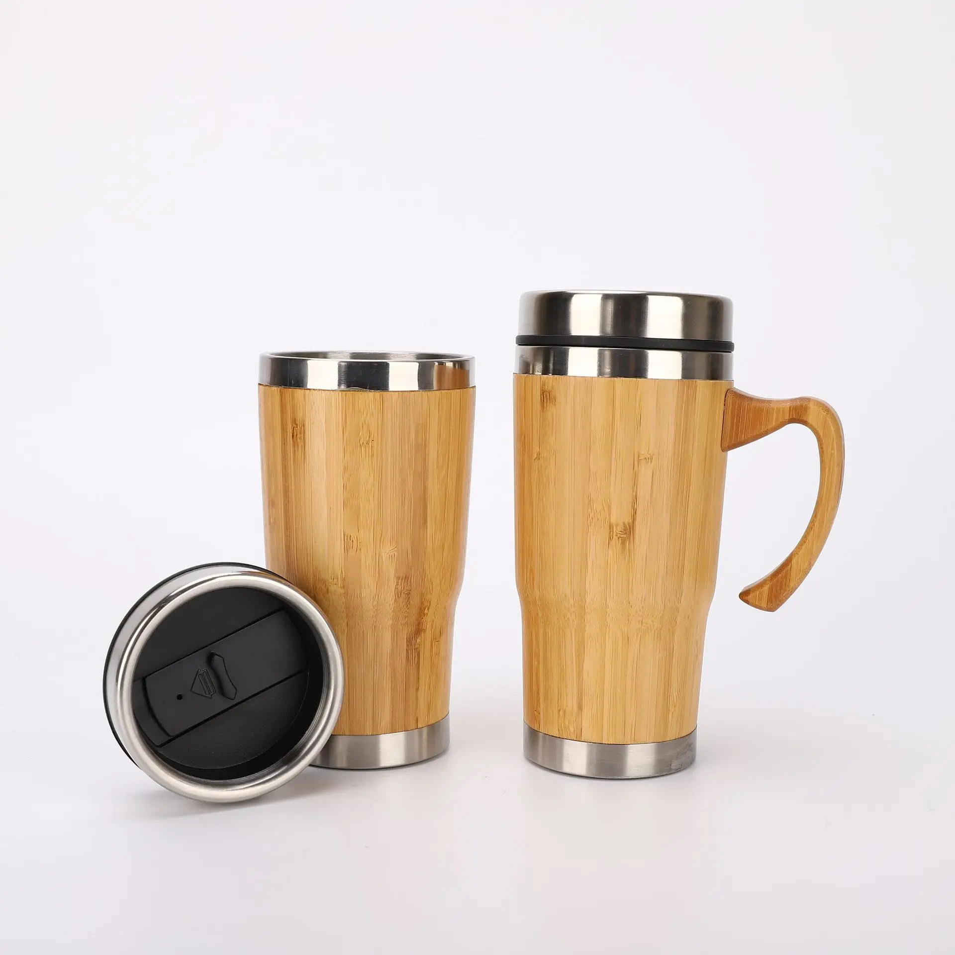amazonwood travel insulated coffee cup stainless steel bamboo