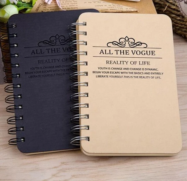 Wholesale Embossed Logo A4 A5 Vintage Kraft Paper Travel Diary Notes Student Hardcover Notebook