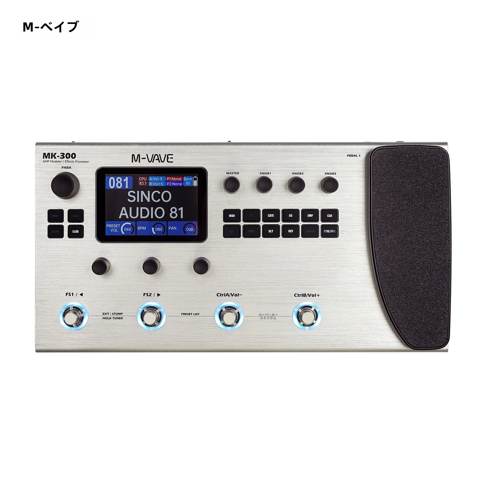 M-Vave MK-300エレクトリック/ベースギター用11エフェクト