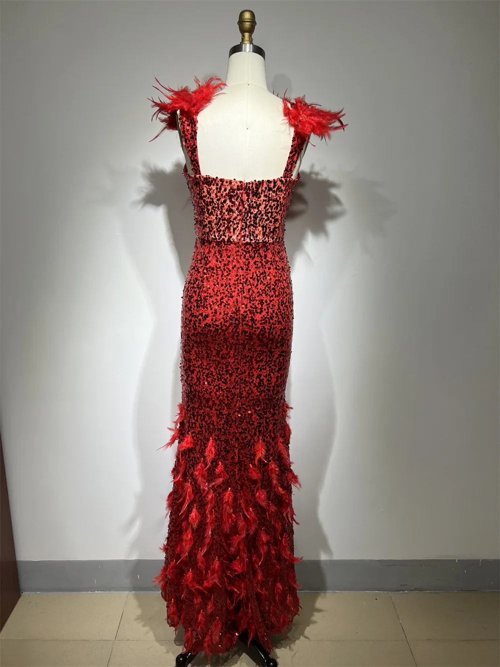 Red Glitter Sequins Dress Women Luxury Feather Embellished Elegant Fashion Party Long Gowns Formal Occasion Dresses Vestidos| Alibaba.com Red Glitter Sequins Dress Women Luxury Feather Embellished Elegant Fashion Party Long Gowns Formal Occasion Dresses Vestidos| Alibaba.com