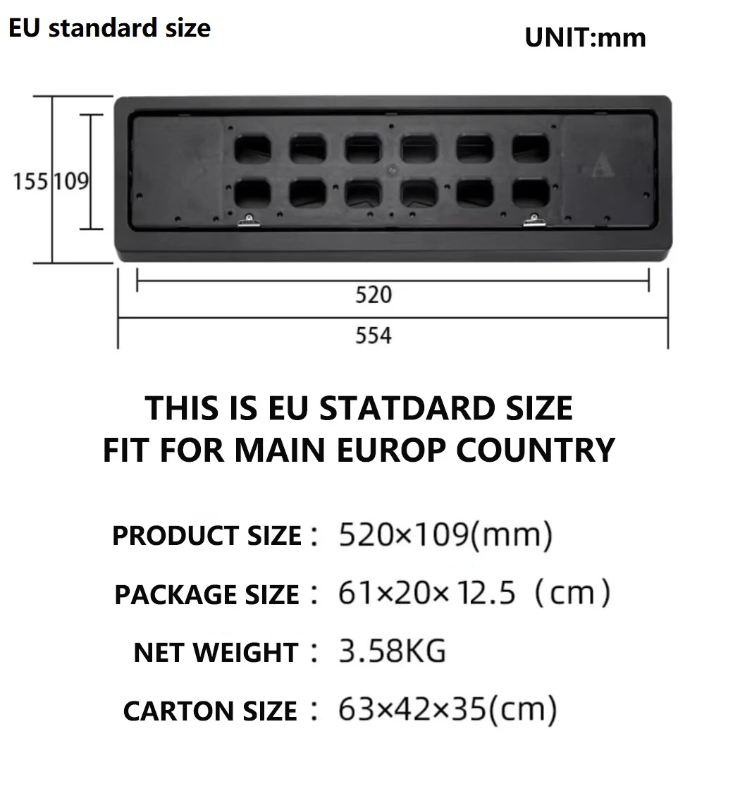 Eu Reversible License Plate Flipper Electric Automobile Car License ...