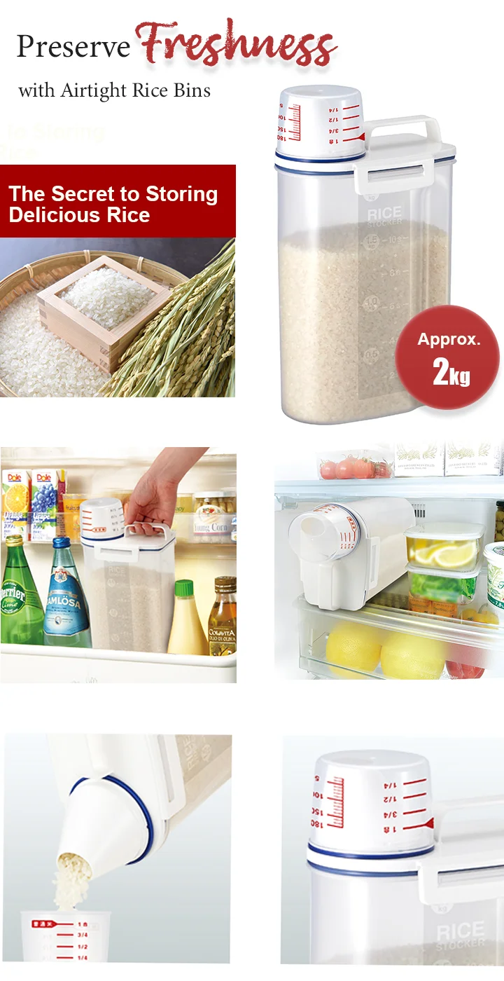 High Quality Airtight Unix Plastic Storage Box Bins For Rice Flour