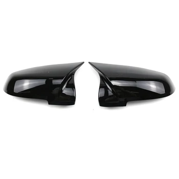 F30 F35 ABS piano black carbon fiber look rear view auto mirror caps glossy black car side  f30 mirror cover for BMW